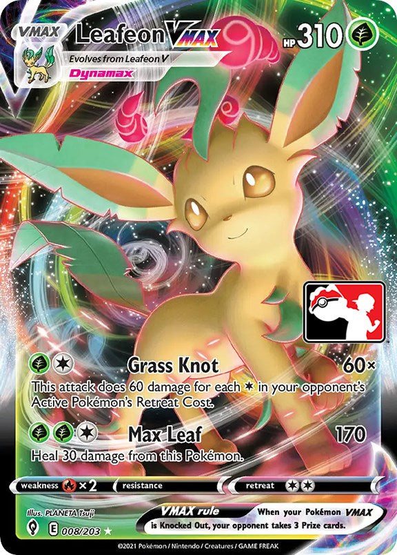 Leafeon VMAX (008/203) [Prize Pack Series One] | Good Games North