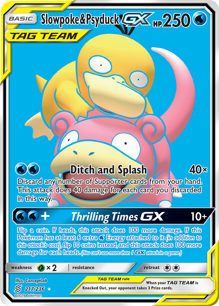 Slowpoke & Psyduck GX (217/236) [Sun & Moon: Unified Minds] | Good Games North