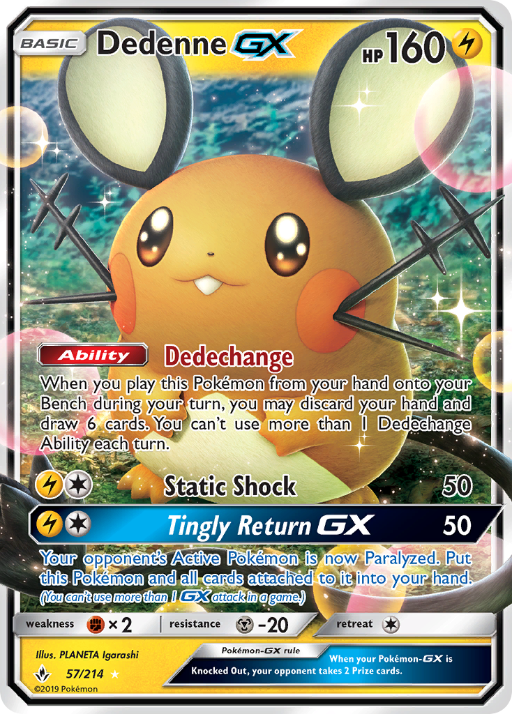 Dedenne GX (57/214) [Sun & Moon: Unbroken Bonds] | Good Games North