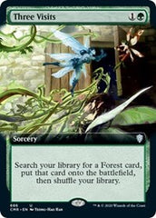 Three Visits (Extended Art) [Commander Legends] | Good Games North