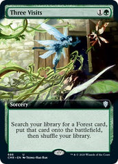 Three Visits (Extended Art) [Commander Legends] | Good Games North