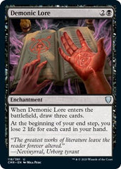 Demonic Lore [Commander Legends] | Good Games North