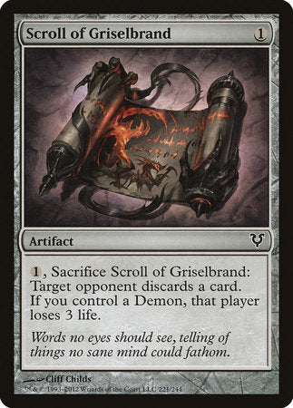 Scroll of Griselbrand [Avacyn Restored] | Good Games North