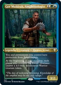Gor Muldrak, Amphinologist (Foil Etched) [Commander Legends] | Good Games North