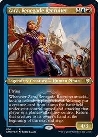 Zara, Renegade Recruiter (Foil Etched) [Commander Legends] | Good Games North
