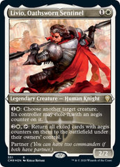 Livio, Oathsworn Sentinel (Foil Etched) [Commander Legends] | Good Games North
