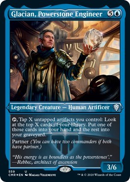 Glacian, Powerstone Engineer (Foil Etched) [Commander Legends] | Good Games North