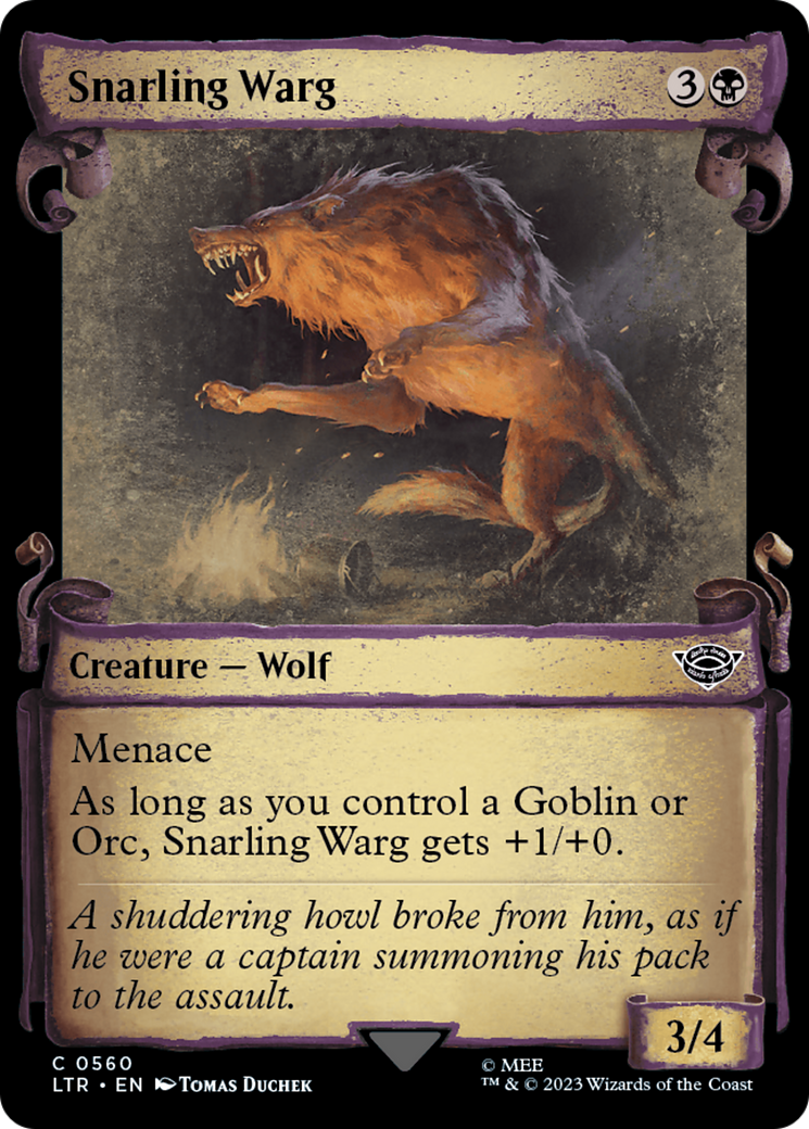 Snarling Warg [The Lord of the Rings: Tales of Middle-Earth Showcase Scrolls] | Good Games North