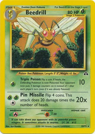 Beedrill (18/75) [Neo Discovery Unlimited] | Good Games North