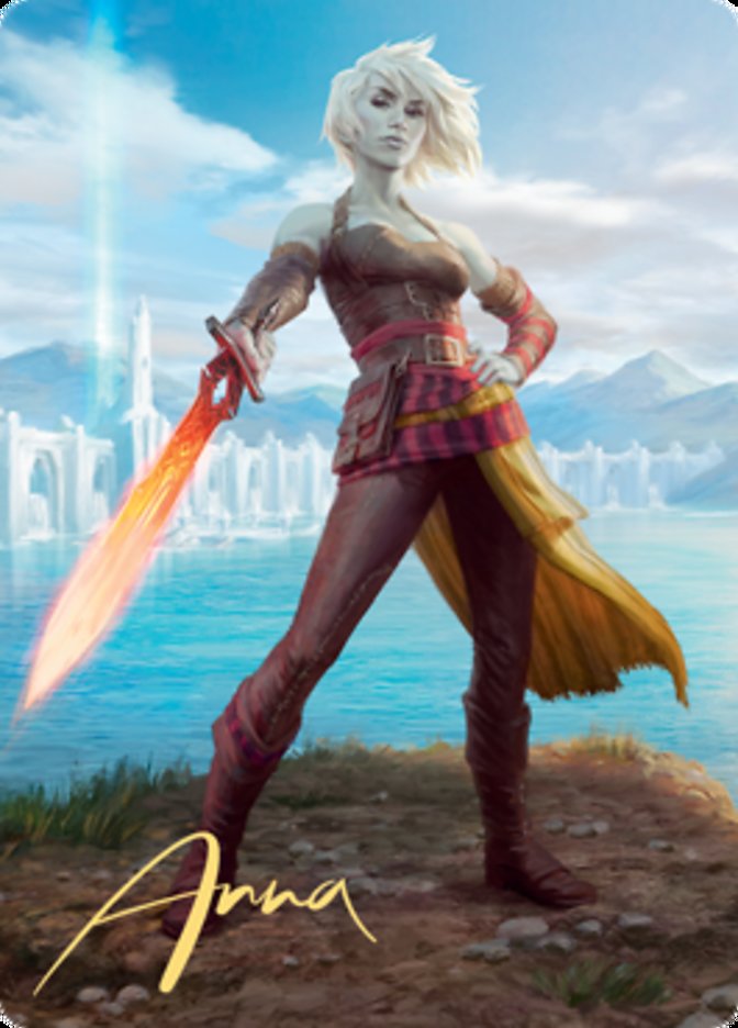 Nahiri, Heir of the Ancients 1 Art Card (Gold-Stamped Signature) [Zendikar Rising Art Series] | Good Games North