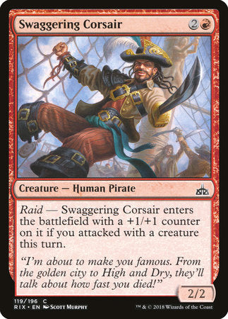 Swaggering Corsair [Rivals of Ixalan] | Good Games North