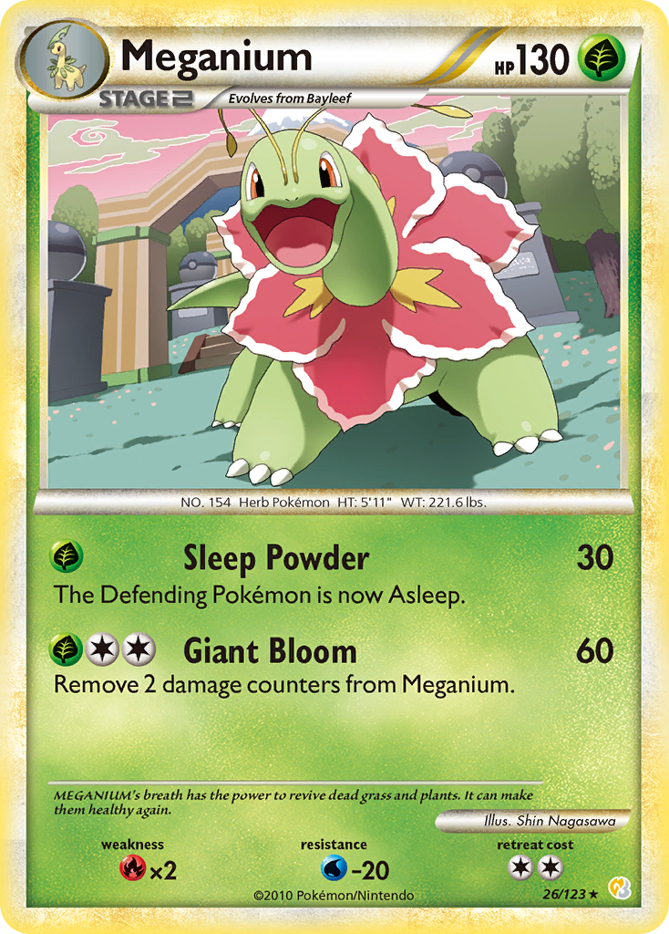 Meganium (26/123) [HeartGold & SoulSilver: Base Set] | Good Games North