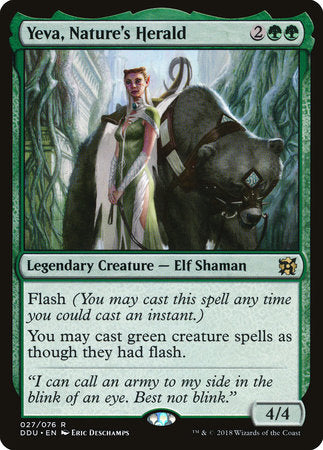 Yeva, Nature's Herald [Duel Decks: Elves vs. Inventors] | Good Games North
