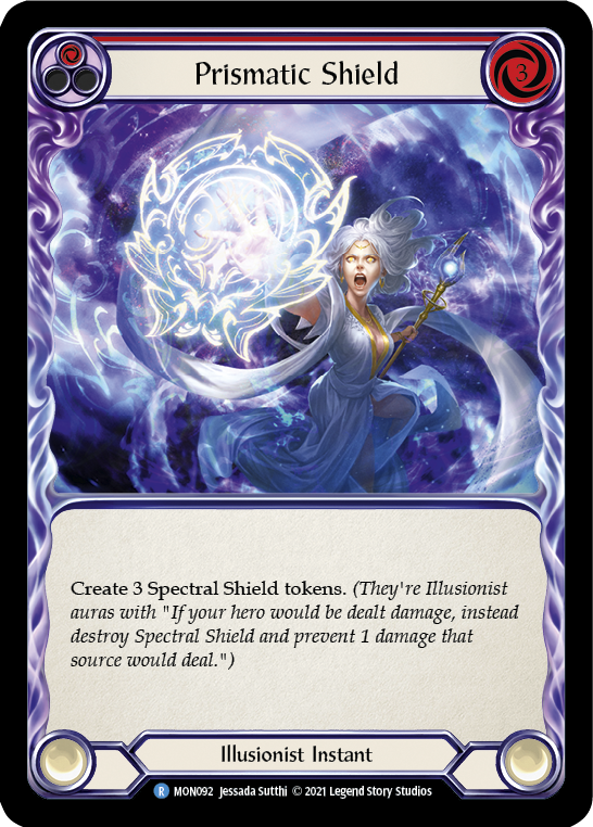 Prismatic Shield (Red) [MON092-RF] 1st Edition Rainbow Foil | Good Games North