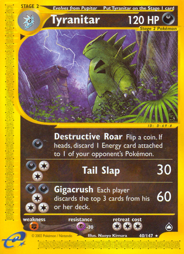 Tyranitar (40/147) [Aquapolis] | Good Games North