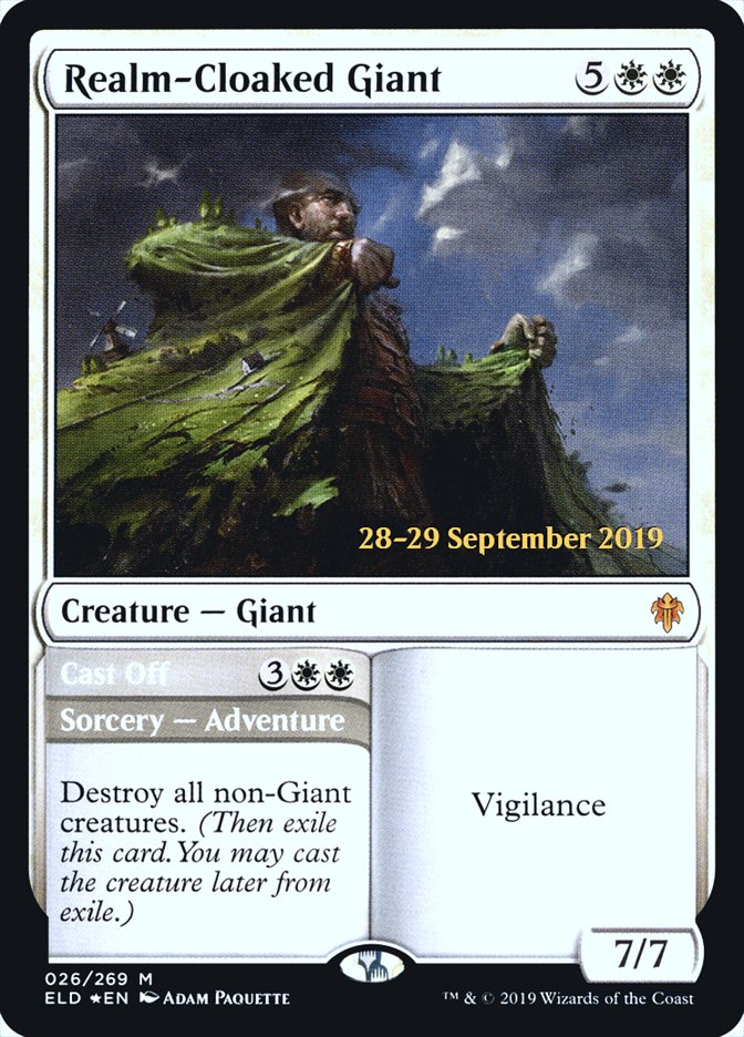 Realm-Cloaked Giant // Cast Off  [Throne of Eldraine Prerelease Promos] | Good Games North