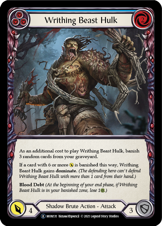Writhing Beast Hulk (Blue) [U-MON131] Unlimited Normal | Good Games North