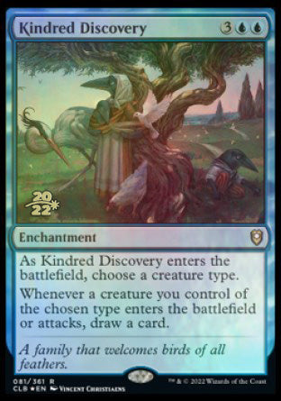 Kindred Discovery [Commander Legends: Battle for Baldur's Gate Prerelease Promos] | Good Games North