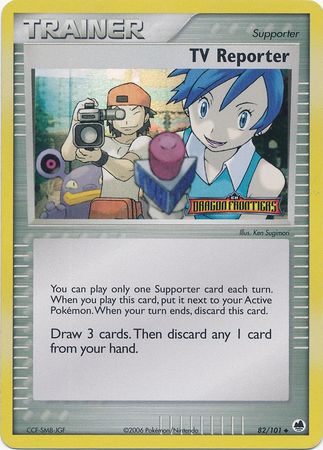 TV Reporter (82/101) (Stamped) [EX: Dragon Frontiers] | Good Games North