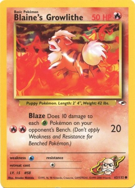 Blaine's Growlithe (62/132) [Gym Heroes Unlimited] | Good Games North