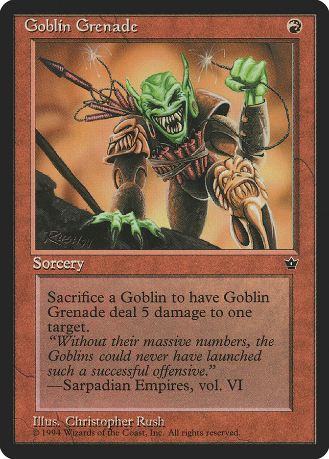 Goblin Grenade (Christopher Rush) [Fallen Empires] | Good Games North