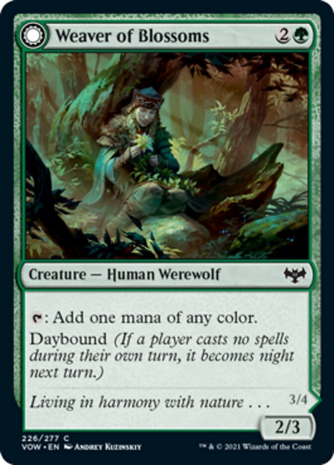 Weaver of Blossoms // Blossom-Clad Werewolf [Innistrad: Crimson Vow] | Good Games North