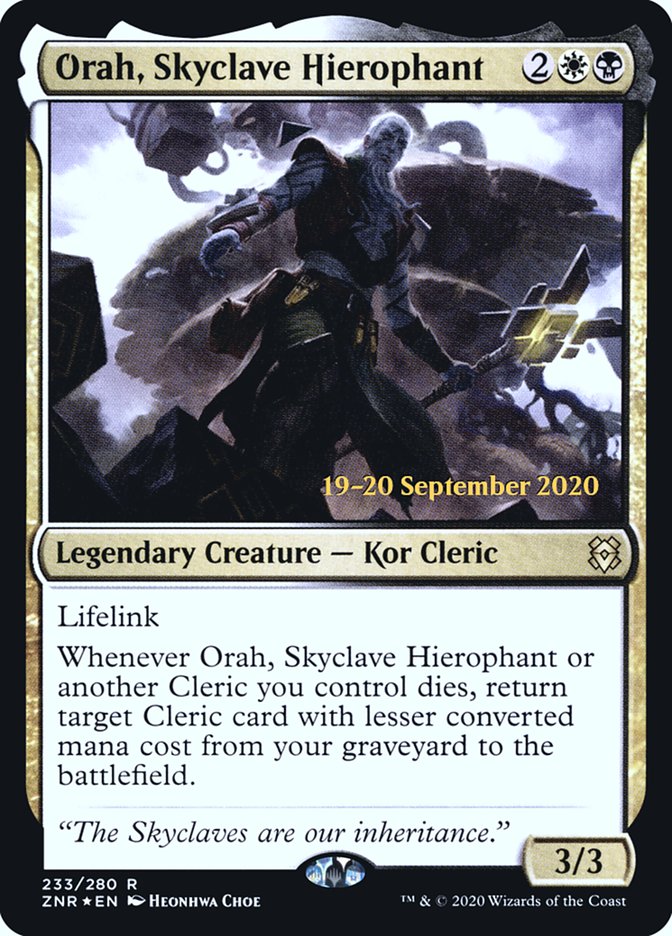 Orah, Skyclave Hierophant  [Zendikar Rising Prerelease Promos] | Good Games North