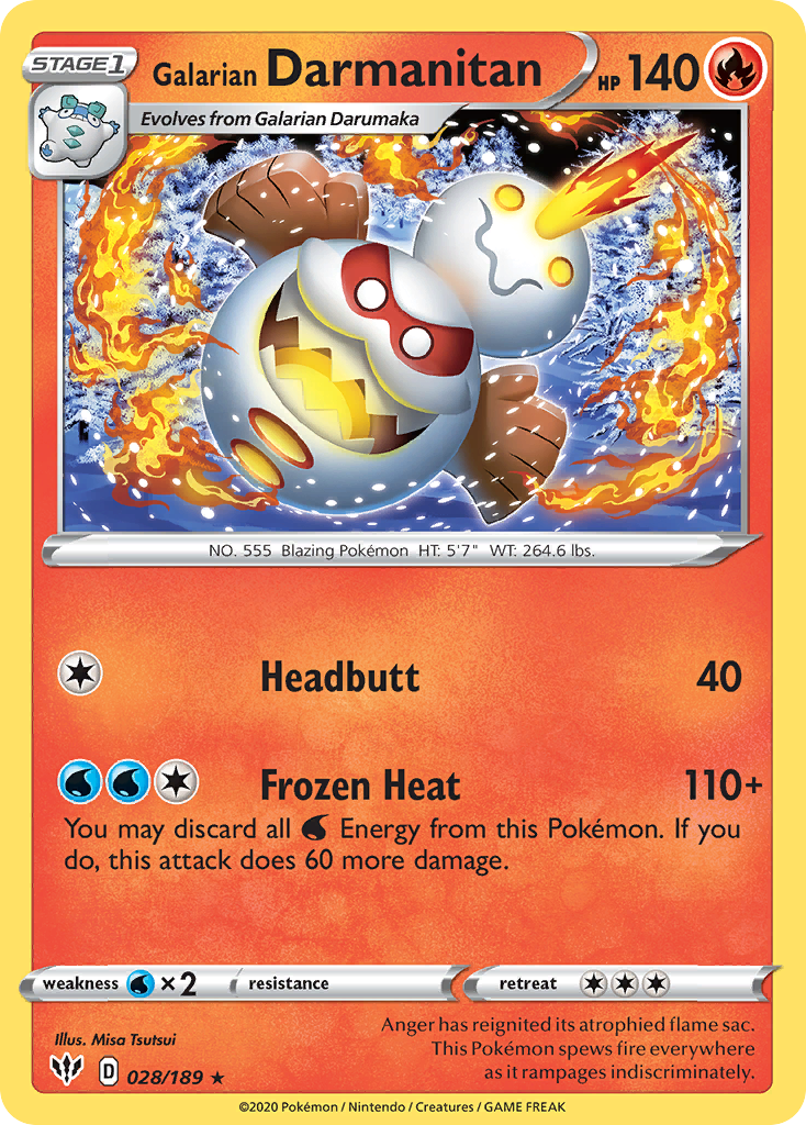 Galarian Darmanitan (028/189) [Sword & Shield: Darkness Ablaze] | Good Games North