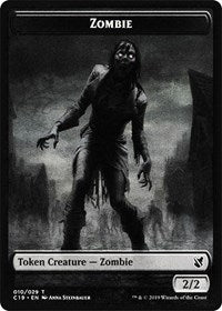 Zombie (010) // Zombie (011) Double-sided Token [Commander 2019 Tokens] | Good Games North
