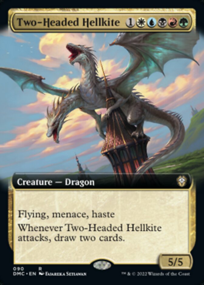 Two-Headed Hellkite (Extended Art) [Dominaria United Commander] | Good Games North