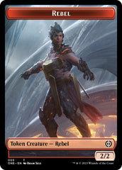 Rebel // Goblin Double-Sided Token [Phyrexia: All Will Be One Commander Tokens] | Good Games North