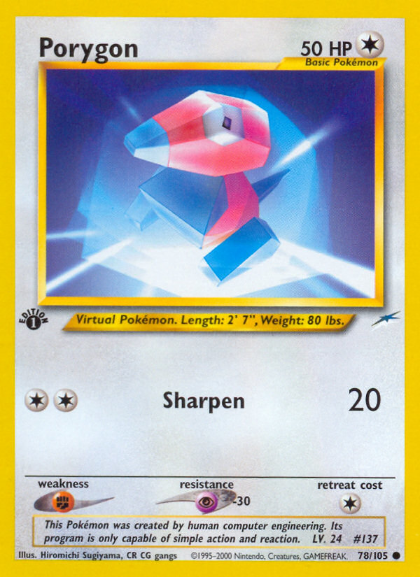 Porygon (78/105) [Neo Destiny 1st Edition] | Good Games North