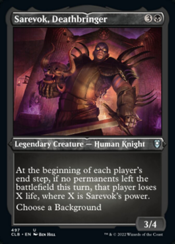 Sarevok, Deathbringer (Foil Etched) [Commander Legends: Battle for Baldur's Gate] | Good Games North