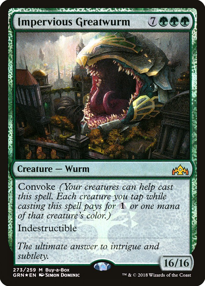 Impervious Greatwurm (Buy-A-Box) [Guilds of Ravnica] | Good Games North