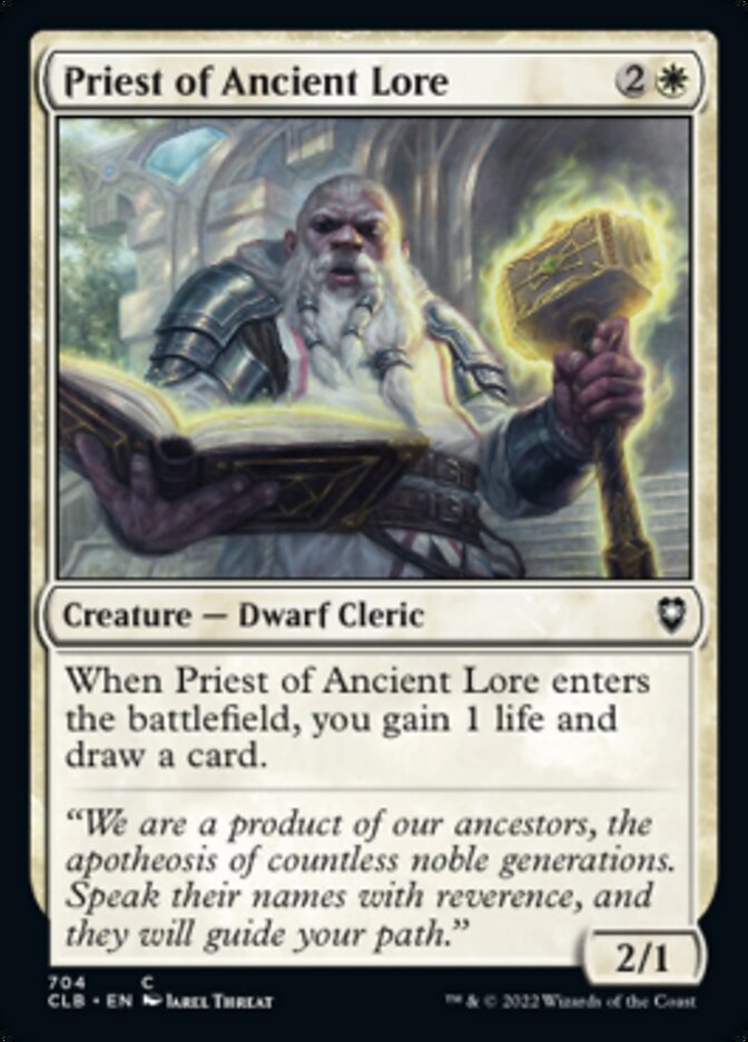 Priest of Ancient Lore [Commander Legends: Battle for Baldur's Gate] | Good Games North