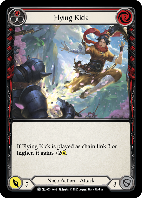 Flying Kick (Red) [CRU063] 1st Edition Rainbow Foil | Good Games North