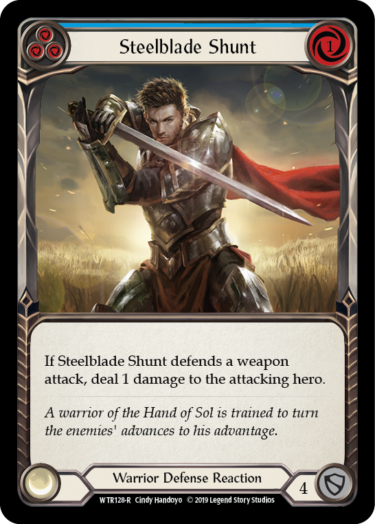 Steelblade Shunt (Blue) [WTR128-R] Alpha Print Rainbow Foil | Good Games North