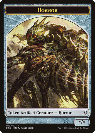 Horror // Thopter Double-sided Token [Commander 2016 Tokens] | Good Games North