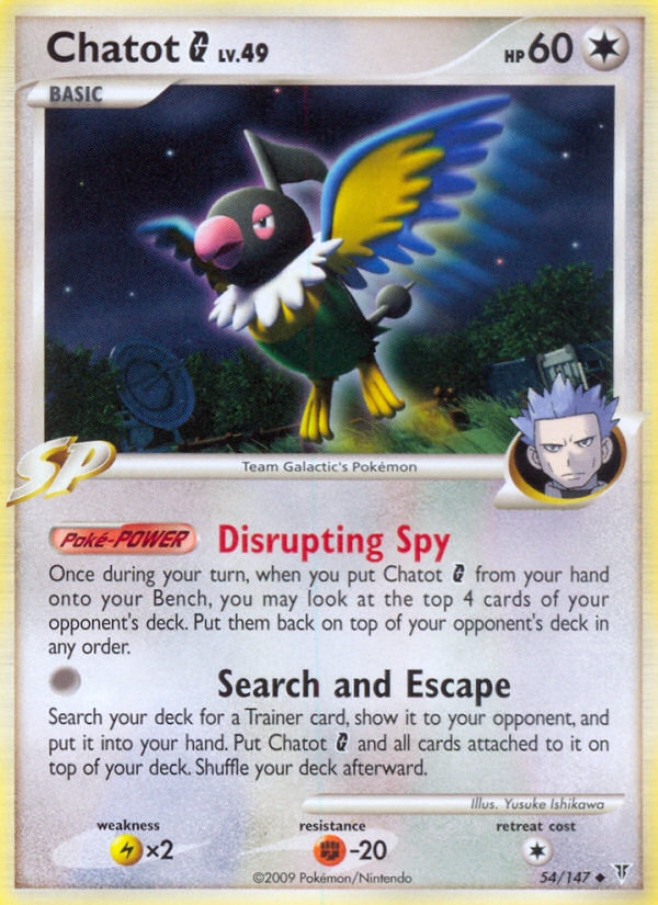 Chatot G (54/147) [Platinum: Supreme Victors] | Good Games North