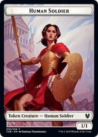 Human Soldier // Kraken Double-sided Token [Theros Beyond Death Tokens] | Good Games North
