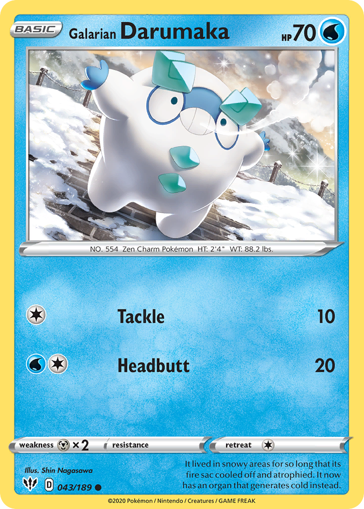 Galarian Darumaka (043/189) [Sword & Shield: Darkness Ablaze] | Good Games North
