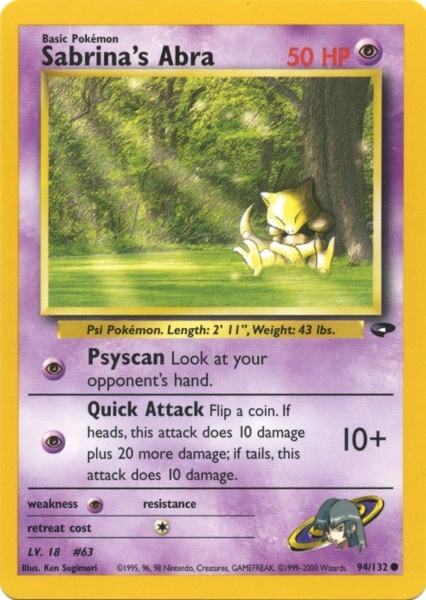 Sabrina's Abra (94/132) [Gym Challenge Unlimited] | Good Games North