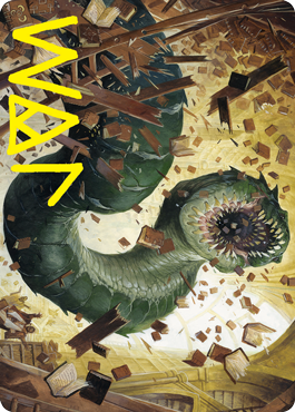 Bookwurm Art Card (Gold-Stamped Signature) [Strixhaven: School of Mages Art Series] | Good Games North