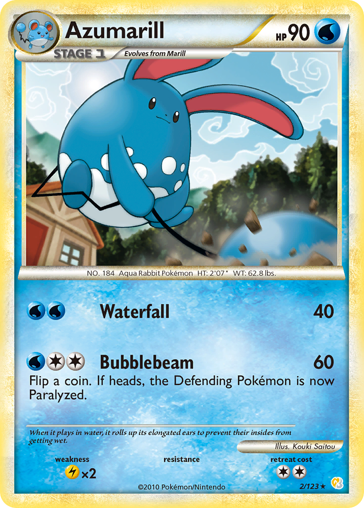 Azumarill (2/123) [HeartGold & SoulSilver: Base Set] | Good Games North