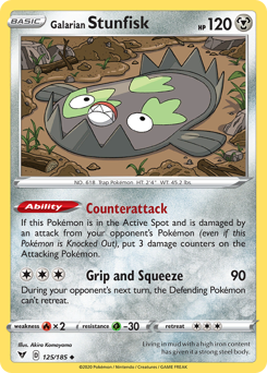 Galarian Stunfisk (125/185) [Sword & Shield: Vivid Voltage] | Good Games North