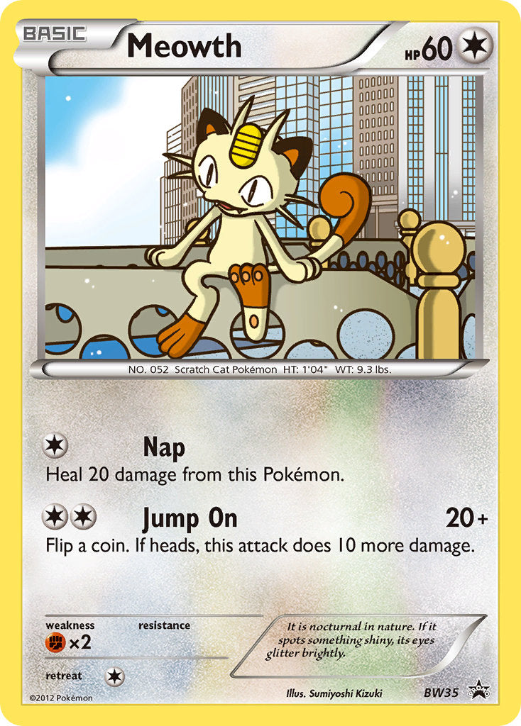 Meowth (BW35) (Cosmos Holo) [Black & White: Black Star Promos] | Good Games North