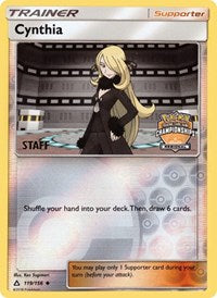 Cynthia (119/156) (Staff Regional Championship Promo) [Sun & Moon: Ultra Prism] | Good Games North