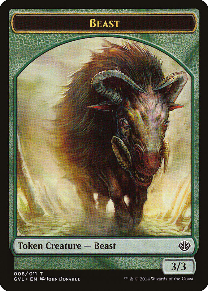 Beast Token (008/011) (Garruk vs. Liliana) [Duel Decks Anthology Tokens] | Good Games North