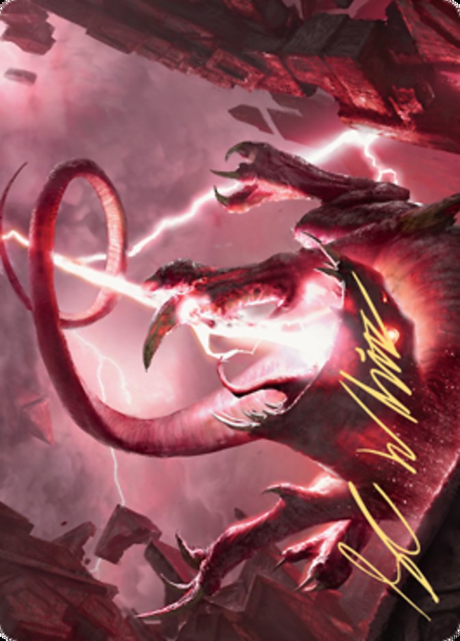 Thundering Rebuke Art Card (Gold-Stamped Signature) [Zendikar Rising Art Series] | Good Games North