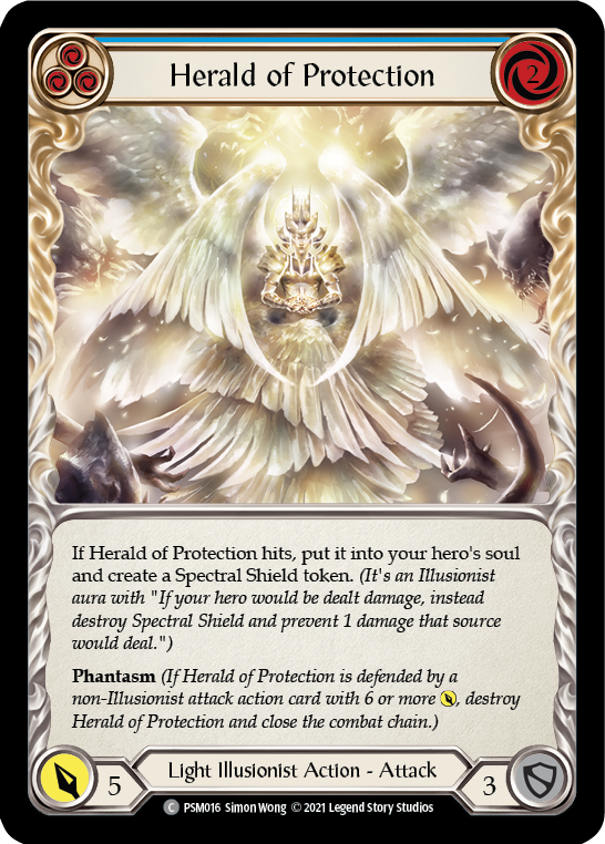 Herald of Protection (Blue) [PSM016] (Monarch Prism Blitz Deck) | Good Games North